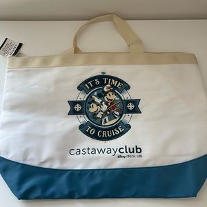 NEW Disney Cruise Line 25th Silver Anniversary Castaway Club Tote Bag